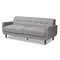 Baxton Studio Allister Mid-Century Light Grey Upholstered Sofa 158-9749 - alternate 1